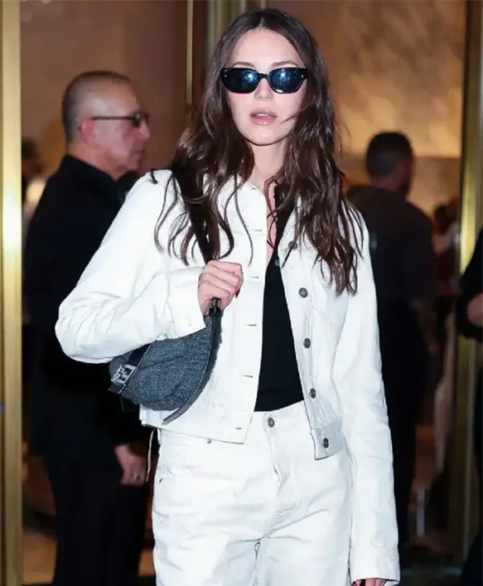 Ella Hunt NYC 2026 White Jacket