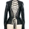 Euphoria S03 Alexa Demie Leather Fringed Jacket Back