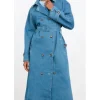 Falling S01 Rakie Ayola Denim Trench Coat Front
