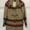 Good Morning America Becky Worley Striped Toggle Coat For Sale