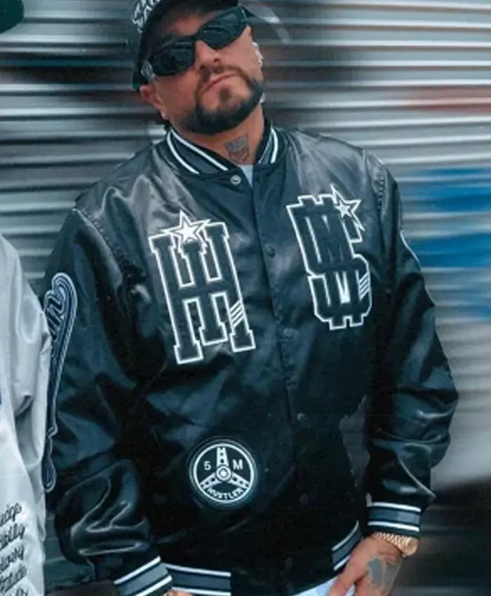 Gue Pequeno Italian Hustler Black Bomber Jacket