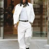 Jordan Clarkson x Gucci White Horsebit Leather Jacket For Sale