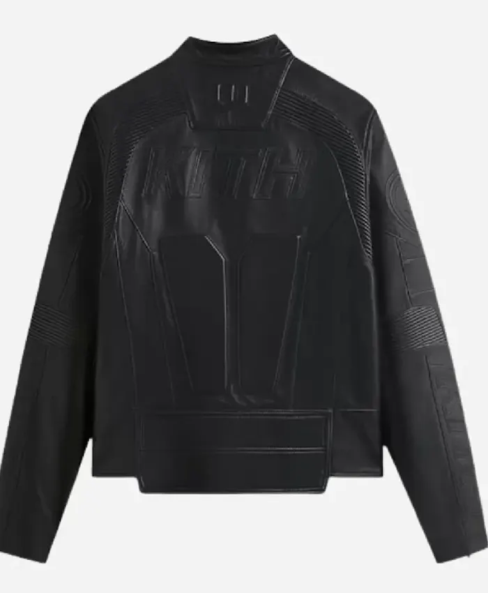 Kith x Batman Black Leather Jacket Back