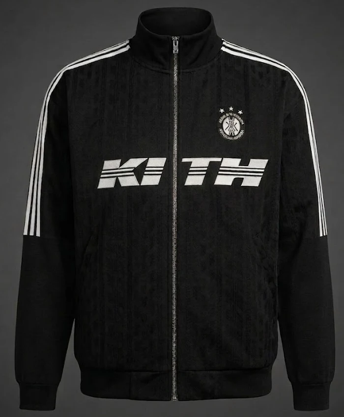 Kith x Messi x Adidas Football Black Suede Jacket For Sale