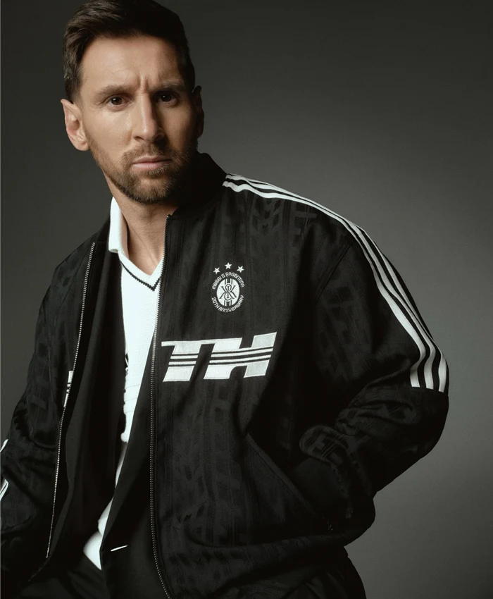 Kith x Messi x Adidas Football Black Suede Jacket