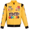 Kyle Busch M&Ms Full-Snap Yellow Twill Uniform Jacket Front
