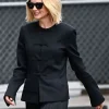 LA 2026 Carey Mulligan Tang Black Jacket Side