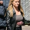 LA 2026 Reese Witherspoon Black Leather Jacket For Sale