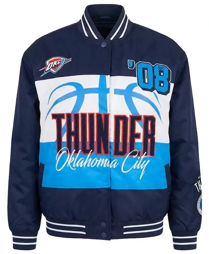 LA Clippers Twill Navy Blue Bomber Jacket