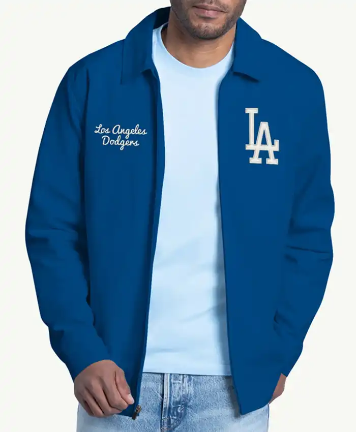 LA Dodgers Franchise Full Zip Blue Jacket