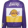 LA Lakers Twill Purple Bomber Jacket For Sale