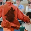 Lacoste Novak Djokovic Orange Track Jacket Back
