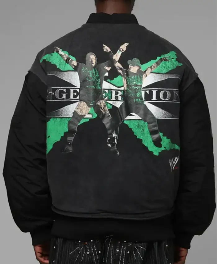 Loiter X WWE DX Generation Black Bomber Jacket Back