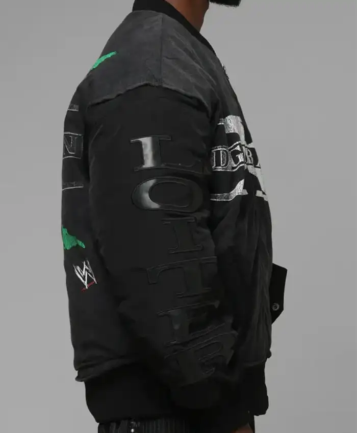 Loiter X WWE DX Generation Black Bomber Jacket Side