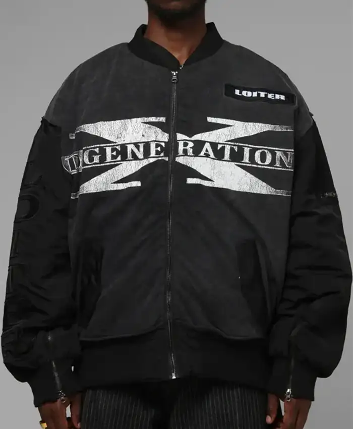 Loiter X WWE DX Generation Black Bomber Jacket