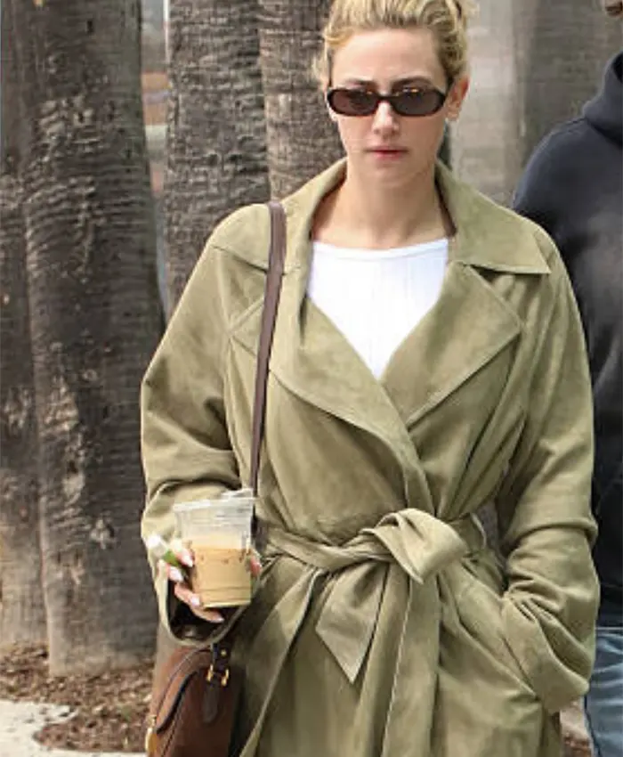 Los Angeles 2026 Lili Reinhart Olive Green Coat For Sale