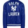 Los Angeles Dodgers Blue Satin Ralph Lauren Jacket Back