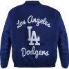 Los Angeles Dodgers Franchise Full Zip Royal Blue Cotton Jacket Back
