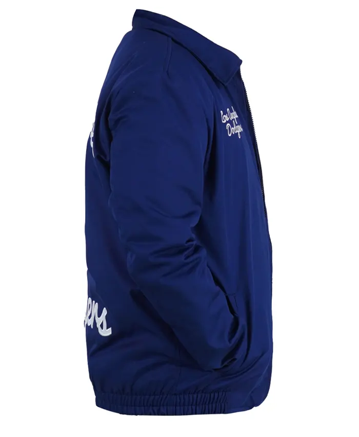 Los Angeles Dodgers Franchise Full Zip Royal Blue Cotton Jacket Left