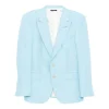 Luke Bryan American Idol S24 Light Blue Sequin Blazer Front