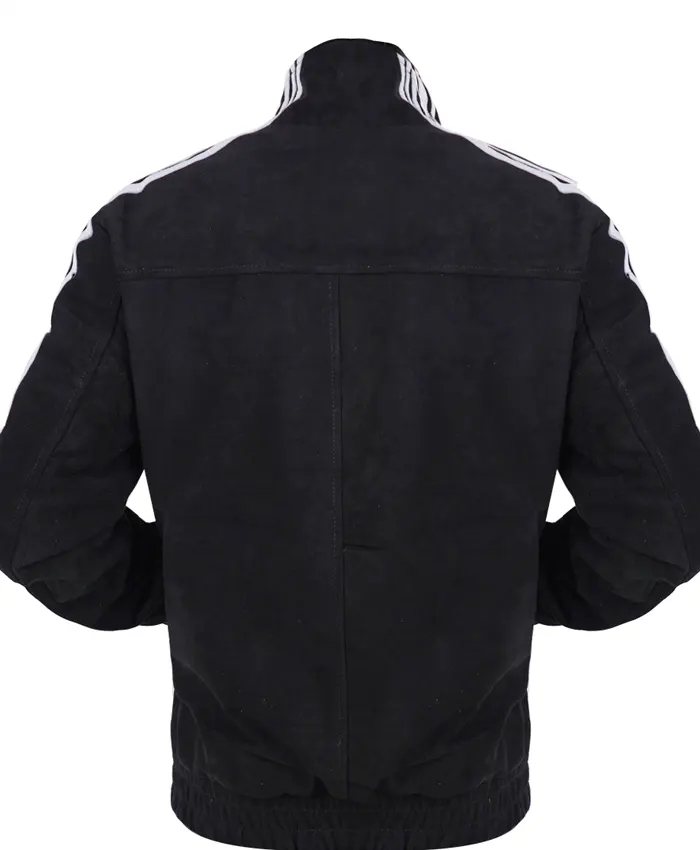 Manchester United Pre Match 2026 Adidas Chinese New Year Black Suede Jacket Back
