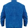 Manchester United Pre Match 2026 Adidas Chinese New Year Blue Suede Jacket Back