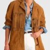 Marshals S01 Ellyn Jameson Suede Fringe Jacket Front