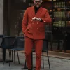 Men's Best Burnt Sienna Corduroy Suit For Sale