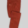 Men's Best Burnt Sienna Corduroy Suit Pent