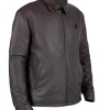 Mens Casual Style Brown Polo Ralph Lauren Leather Jacket For Sale