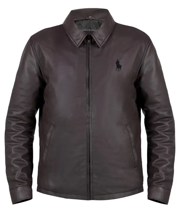 Mens Casual Style Brown Polo Ralph Lauren Leather Jacket