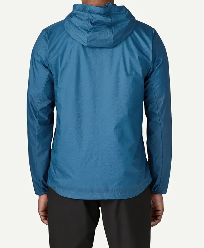 Men's Houdini Blue Hooded Jacket Back