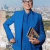 Meryl Streep The Devil Wears Prada 2 Press Tour Blue Blazer For Sale