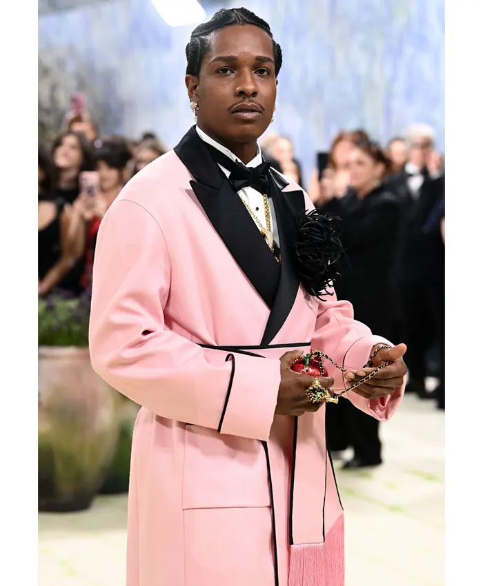 Met Gala 2026 ASAP Rocky Pink Coat Side