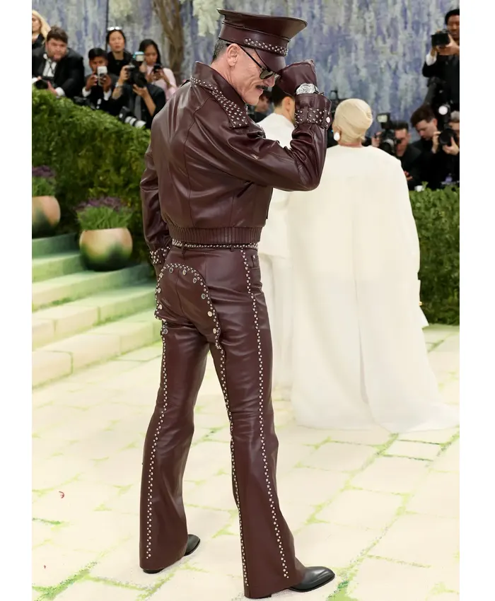Met Gala 2026 Luke Evans Studded Leather Suit For Sale