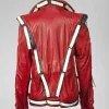 Michael Jackson Bad Tour Thriller Red Leather Jacket Back