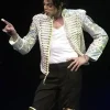 Michael Jackson History Tour Sequin White Jacket For Sale