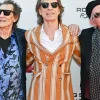Mick Jagger New Album Launch Striped Blazer