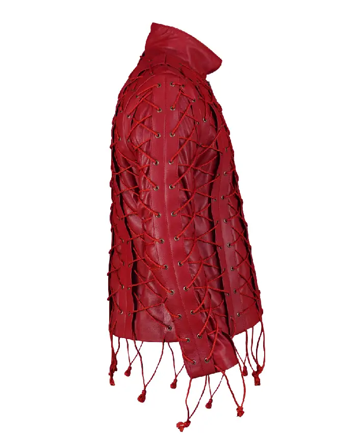 Hannah Montana Red Leather Jacket