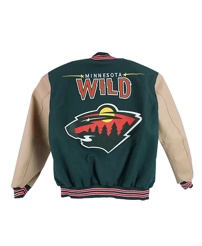 Minnesota Wild Classic Varsity Jacket Back