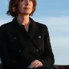 Miss You Love You Allison Janney Black Wool Coat Front