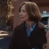 Miss You Love You Allison Janney Dark Brown Suede Coat For Sale