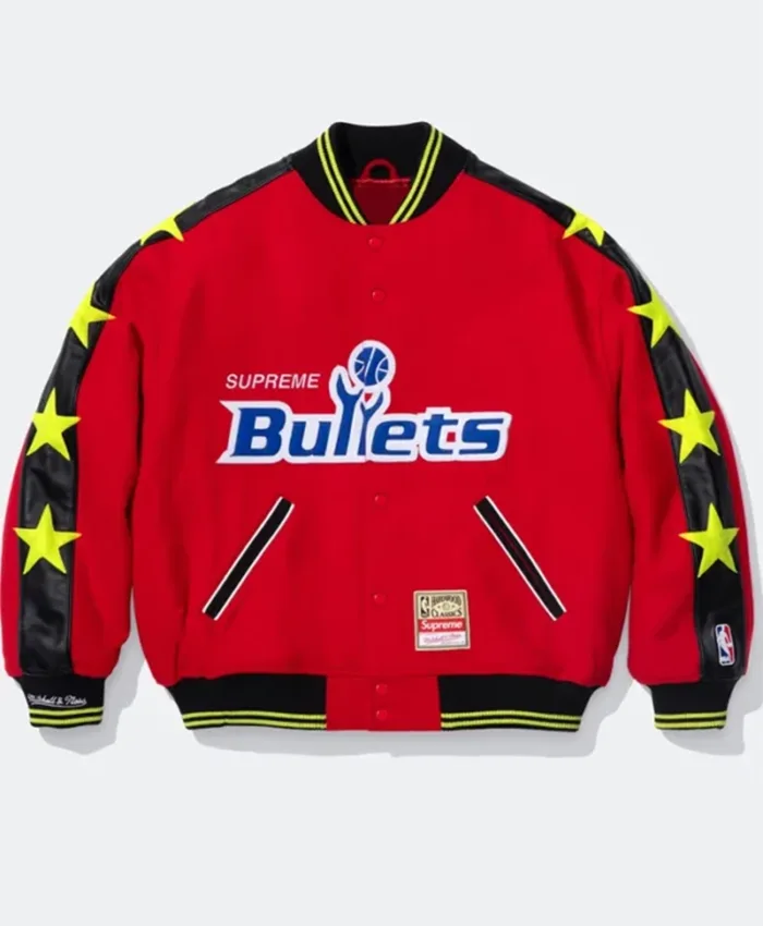Mitchell & Ness x Supreme Bullets Red Jacket