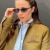 Molly Gordon NYC 2026 Brown Suede Jacket For Sale