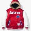 NBA Supreme x MLB Hooded Satin Varsity Jacket