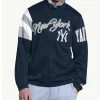 NY Yankees Heritage Navy and Gray Track Jacket