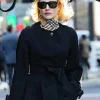 NYC 2026 Jessica Chastain Black Trench Coat For Sale