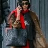 NYC 2026 Zoe Kravitz Brown Suede Jacket For Sale