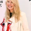 NYC Christie Brinkley White Leather Jacket For Sale