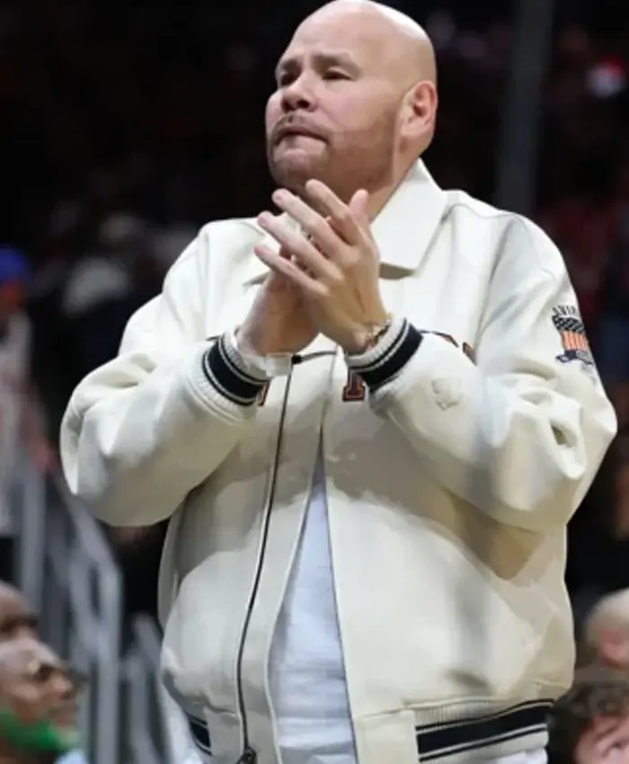 New York Knicks Fat Joe Cream Jacket Front